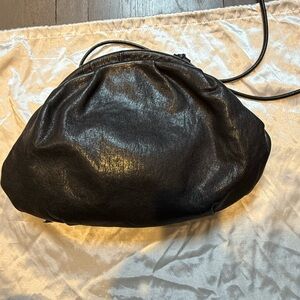 Furla Black Leather Clutch Bag